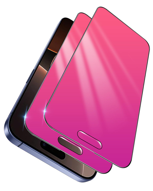 Umhlaba 2 Pack for iPhone 16 Pro Max Privacy Screen Protector 25° Anti-Spy Tempered Glass Gradient Colorful Anti-Peeping Anti-Bluelight Easy Installa