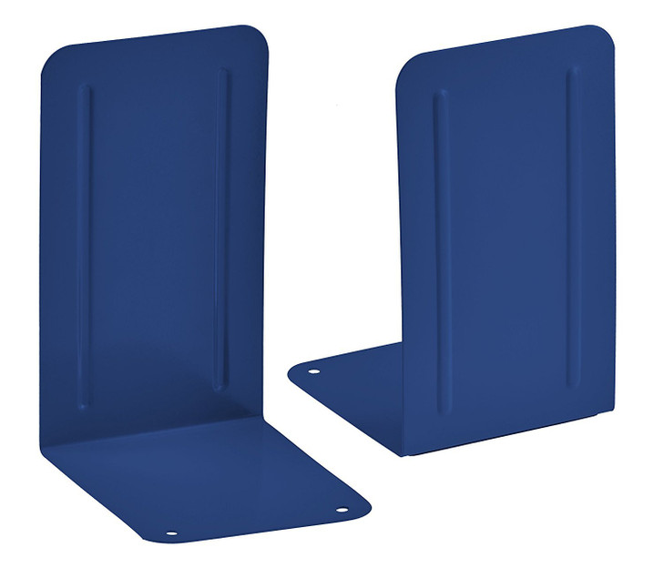 Acrimet Premium Metal Bookends Heavy Duty Deep Blue Color 1 Pair