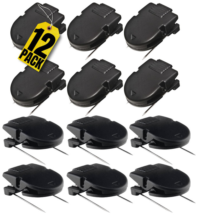 1InTheOffice Cubicle Clips Black 12Pack Black