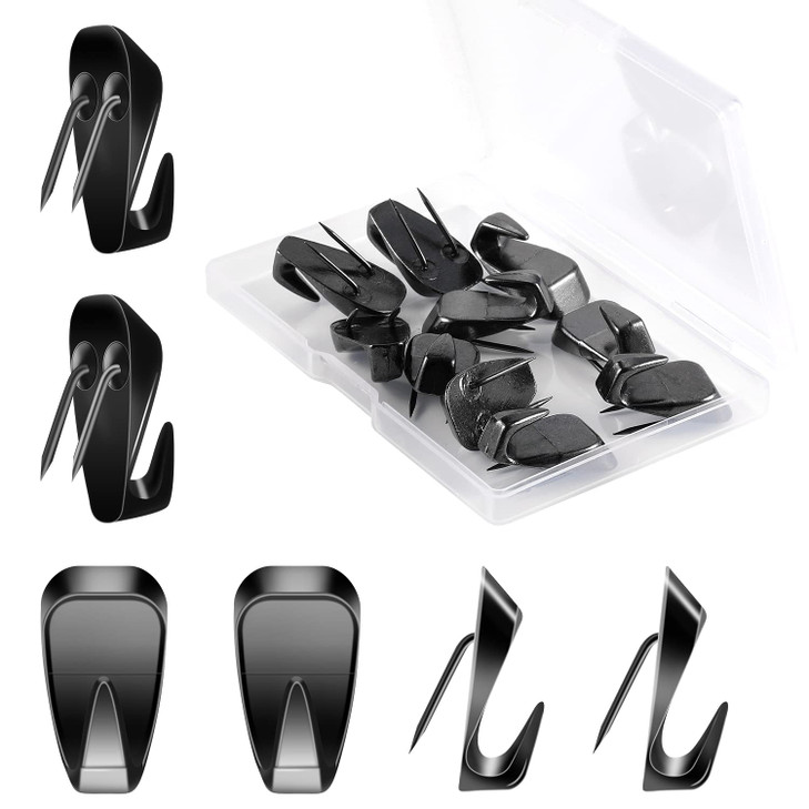 AIEX 10pcs Cubicle Hooks for Fabric Walls Metal Push Pin Hooks Office Shelf Accessories Hanging Supplies Coat Clips Hang
