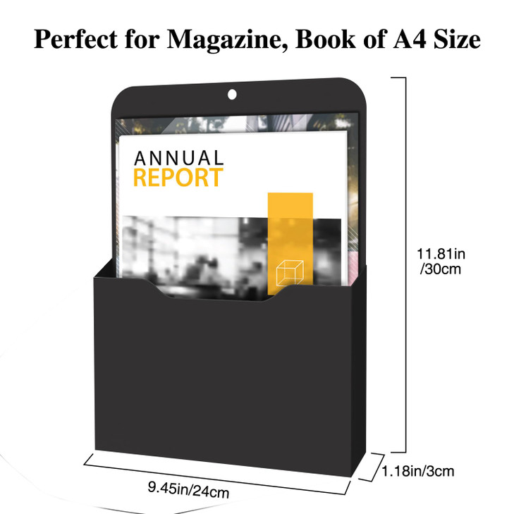 MoKo Magnetic File Holder A4 Large Size Refrigerator Storage Organizer Magnet Pencil Cups Marker Paper Letter Pen Holder
