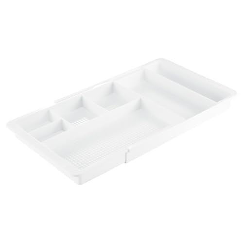 mDesign Expandable Plastic Drawer Organizer and Storage Container for Office Supplies Gel Pen Pencil Marker Stationary D