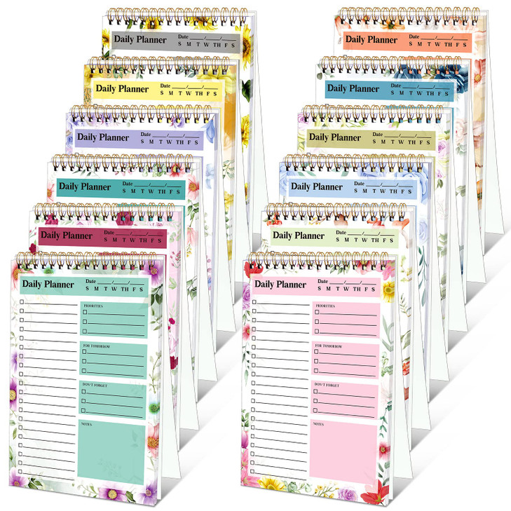 Fuutreo 12 Pack to Do List Notepad 360 Sheets Daily Planner Notepad 55 x 85 Inch Daily to Do List Notebook for Task Plan