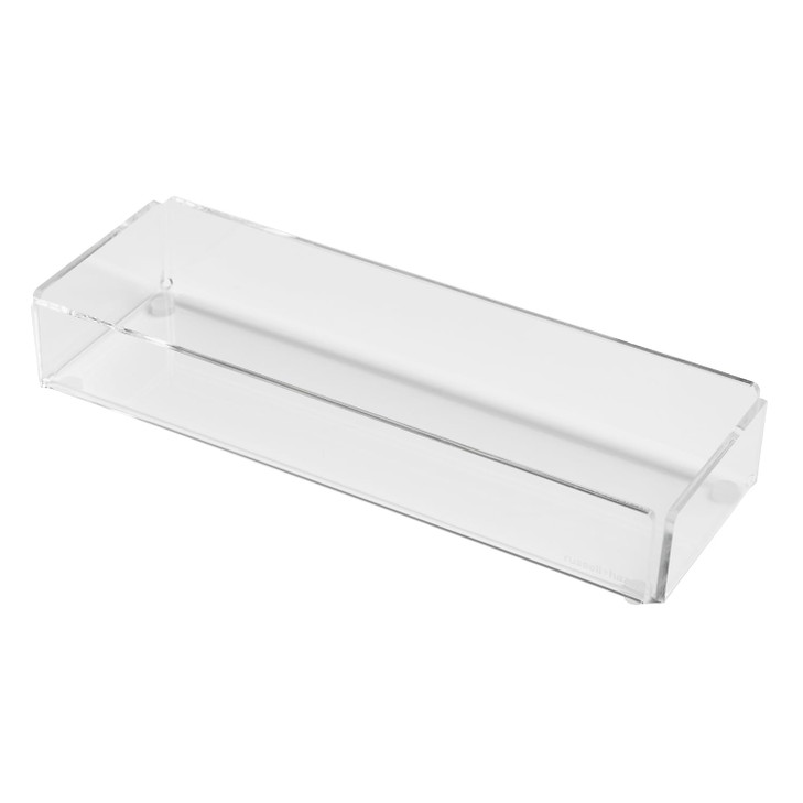 russellhazel Fine Line Acrylic 9x3 Long Bloc Clear Drawer Organizer for Office Supplies Makeup Brushes Pens Markers Kitc