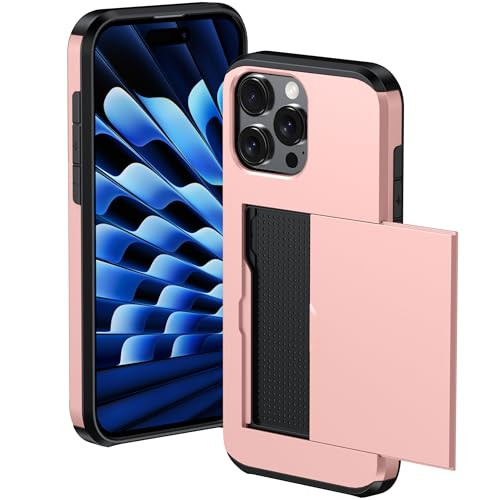 HTXWXJC Phone Case for iPhone 16 Pro Max Case, iPhone 16 Pro Max Case with Screen Protector, Wallet Case with Card Holder Case PC+TPU Anti Drop Prote