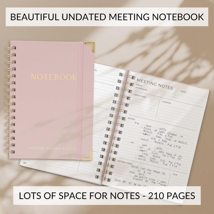 Beautiful Thick Meeting Notebook For Work Perfect To Keep Track Of 200 Meetings Stylish And Effective Office Planner Sup