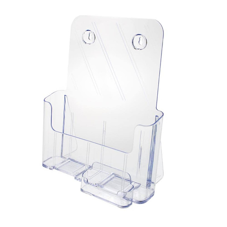 Source One Large Brochure Holder 85 x 11 Inches with Business Card Holder
