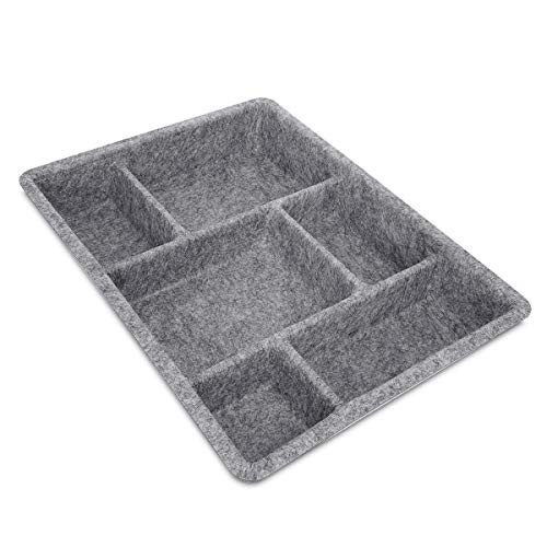 Navaris Felt Drawer Organizer Tray Tidy Desk Drawers Office Supplies Jewelry Cosmetics Small Personal Items and Accessor