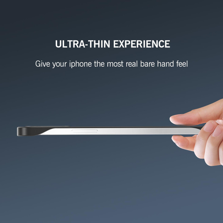 Omio Magnetic Slim Case for iPhone 16 Compatible with MagSafe, Clear Matte Ultra-Thin Bumper Frameless Borderless Design with Finger Loop Full Camera