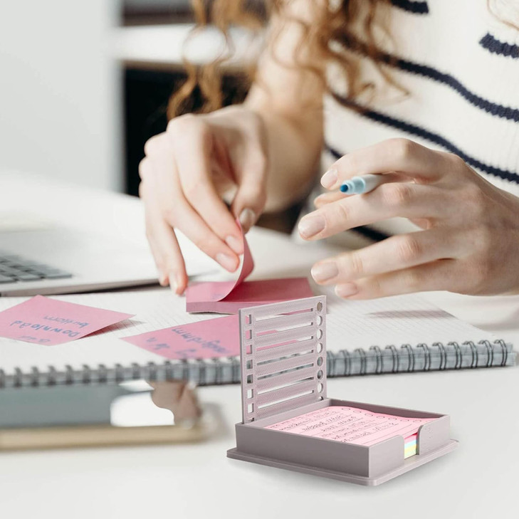 Sticky Note StencilPost It Stencil2025 New Sticky Note Holder with for 3x3 Notes Ideal for toDo Lists Office and School