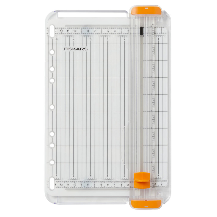 Fiskars SureCut Portable Paper Trimmer 9 Cut Length for Cardstock and Photos Fits in 3Ring Binder for Travel 10 Sheet Cu