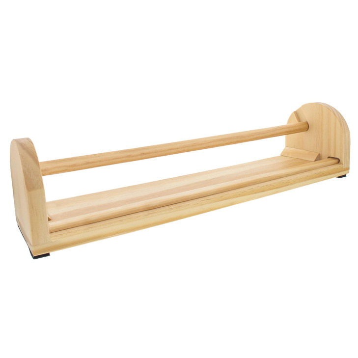 US Art Supply 12Inch Wooden Tabletop Easel Paper Roll Holder and Dispenser Craft Paper Roll Dispenser with Safe Tear Str