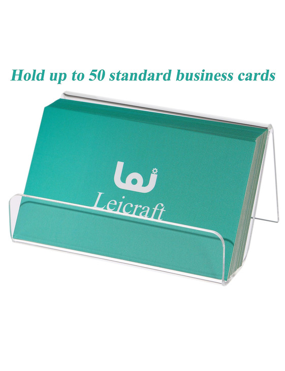 Leicraft Acrylic Business Card Holder for DeskCard Organizers and Office Desk Accessories for Men and Women 2