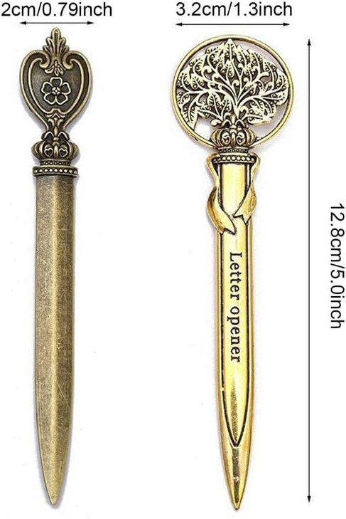 Letter Opener Retro Envelope Cutter Metal Lightweight Hand Mail Slitter Paper Cut Tool Portable Letter Opening CutterOpe