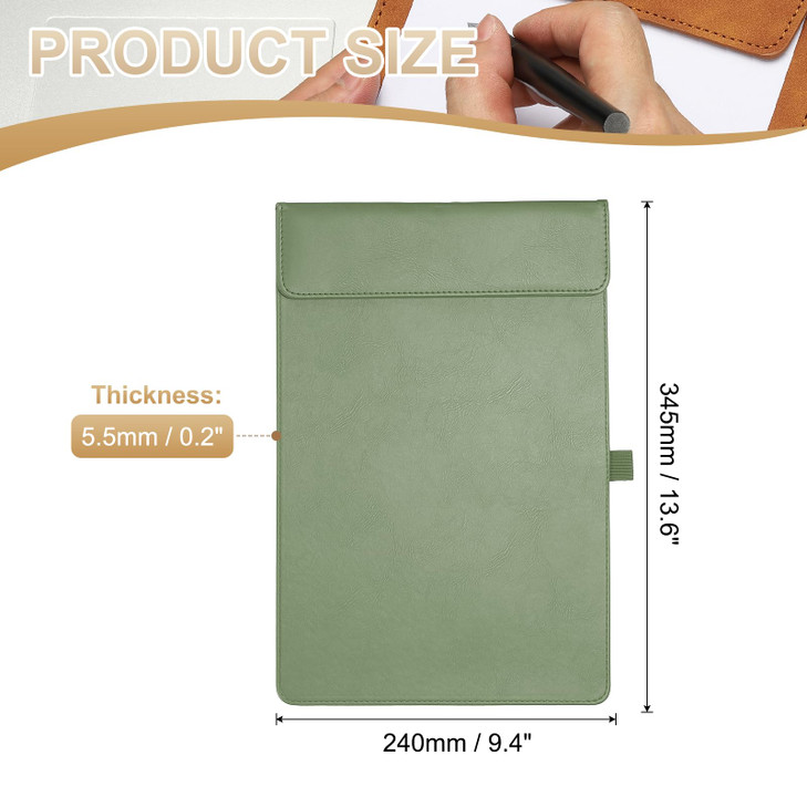 PATIKIL A4 Letter Size PU Leather Clipboard 95x135 Business Magnetic Padfolio with Pen Holder Organizer Office Folder Wr