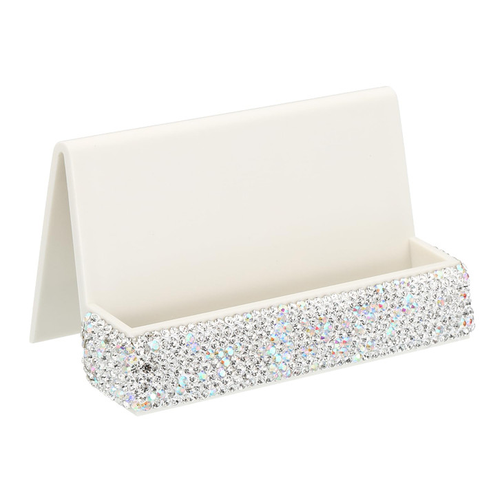 PATIKIL Business Card Holder for Desk Rhinestone Business Card Holders Crystal Card Stand Organizer Cards Display for Of
