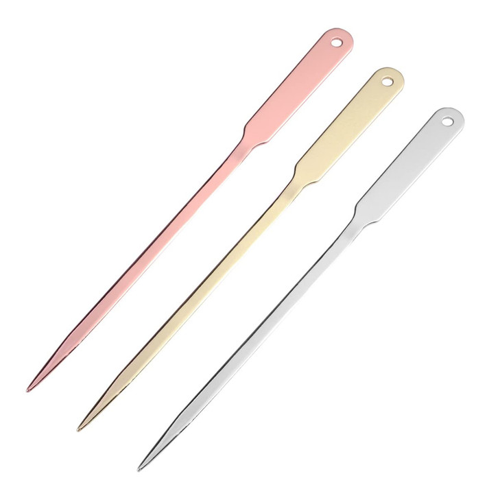 EXCEART Stainless Steel Letter Opener Easy Envelope Cutter for Office Home Use Pointed Blade Design with Hanging Hole Av