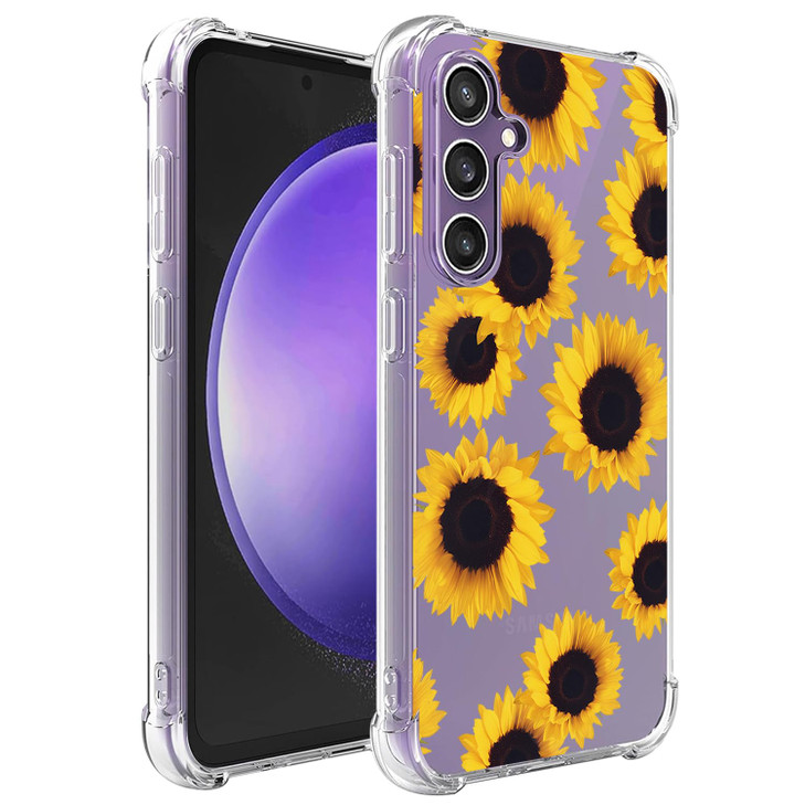 Yerebel Case for Galaxy S24 FE, for Samsung S24FE 5G SM-S721U Cute, Clear Flexible Bumper TPU Soft Rubber Silicone Cover Phone Case for Samsung Galax