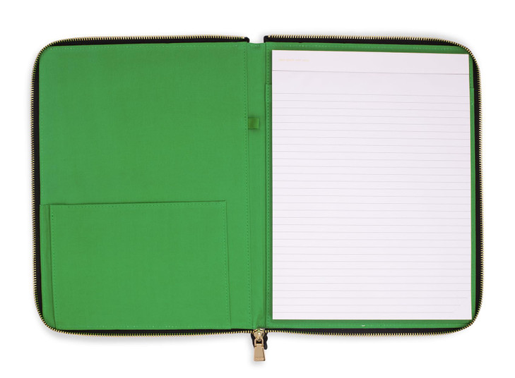Kate Spade New York Vegan Leather Padfolio Zipper Portfolio with 85 x 11 Writing Pad Document Organizer for Business Mod