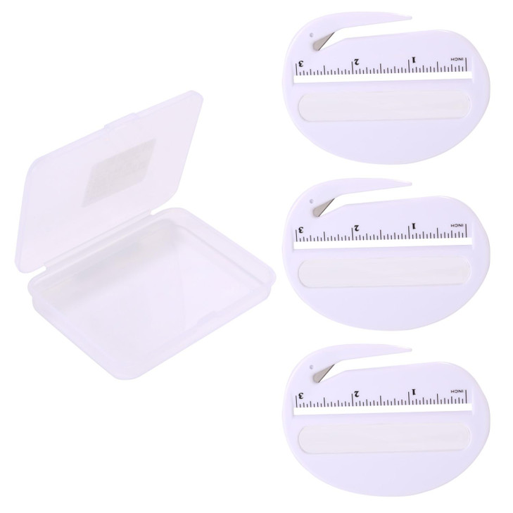 Lyreh 3pcs Envelope Opener Safety Letter Slitter with Scale Magnifier Mail Opener Tool for Opening Packages Wrapping Pap