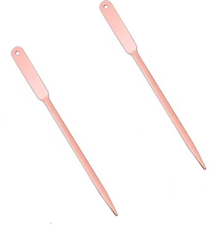 2 Pcs Rose Golden Stainless Steel Letter KnifeEnvelope Mail Opener Lightweight Office Letter Opener Paper Cutting Knife