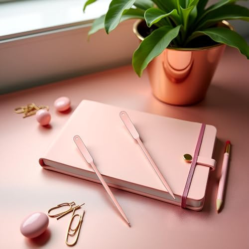 2 Pcs Rose Golden Stainless Steel Letter KnifeEnvelope Mail Opener Lightweight Office Letter Opener Paper Cutting Knife
