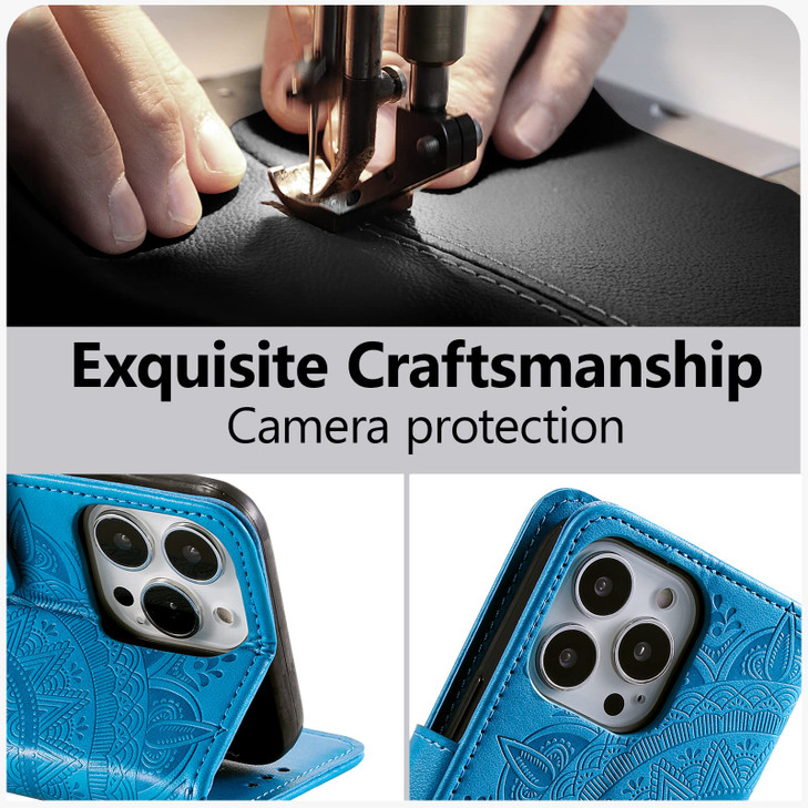 EYZUTAK Case for iPhone 16 Plus, Premium Leather Magnetic Closure Slim Flip Wallet Phone Case with Card Holder Cash Slot Stand Function Embossed Mand