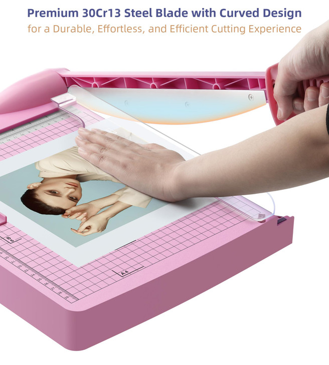 Firbon 12 Guillotine Paper Cutter Heavy Duty 30Sheet Capacity Trimmer for Cardstock Photos Scrapbooking Office Classroom