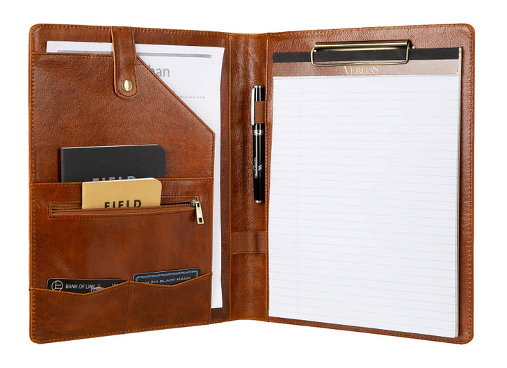 Genuine Leather Portfolio for Men Leather Clipboard Custom Portfolio Personalized Leather Binder Legal Pad Portfolio Org
