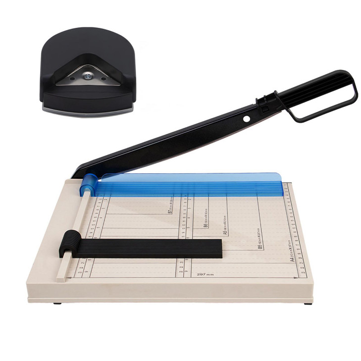 A4 Paper Cutter12 Titanium Blade Guillotine Trimmer with Corner Rounder12Sheet Capacity for Cardstock Vinyl Photos Craft