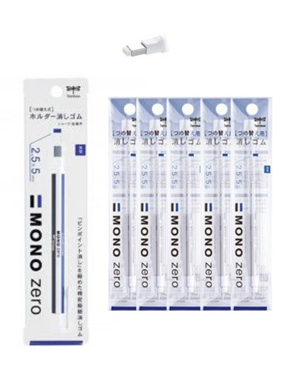 Tombow Mono Zero PenStyle Eraser 1 PenEraser 10 Refills 25mm Rectangle tip