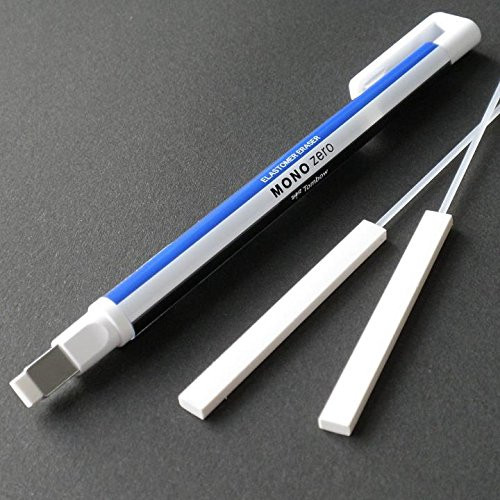 Tombow Mono Zero PenStyle Eraser 1 PenEraser 10 Refills 25mm Rectangle tip
