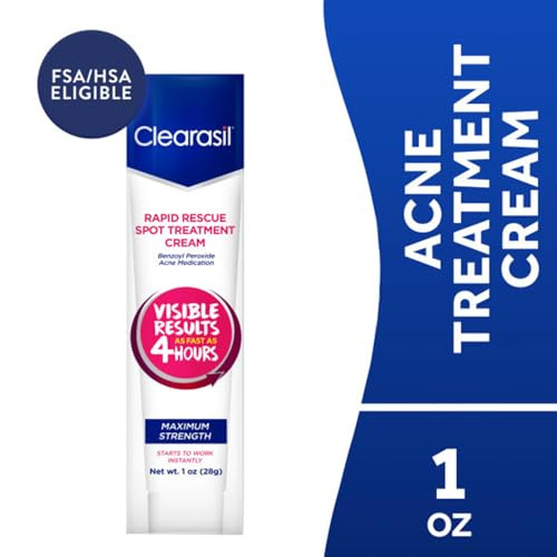 Clearasil Ultra Rapid Action Gel - Salicylic Acid Skin Moisturizer for Adults, Exfoliating &