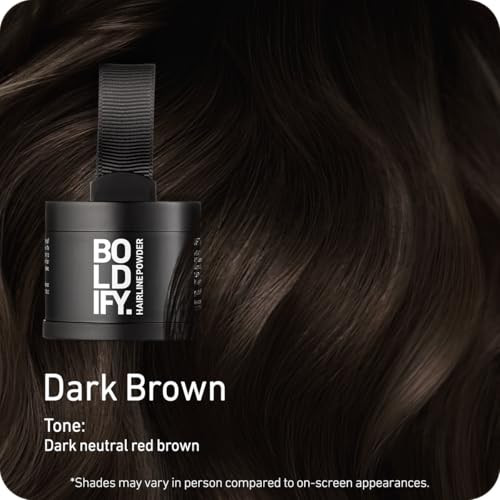 BOLDIFY Hairline Powder - Water-Resistant Root Touch Up Hair Color for Gray Coverage - 24-Hour