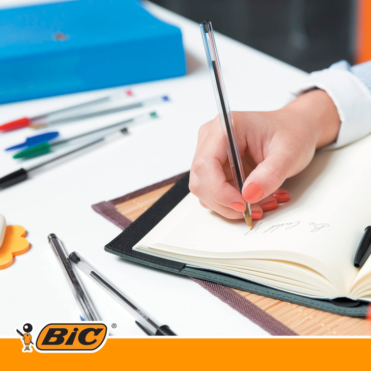 BIC Cristal Original Ballpoint Pens, Every-Day Biro Pens with Medium Point 1.0mm, Blue Ink, Pack