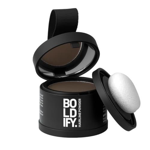 BOLDIFY Hairline Powder - Water-Resistant Root Touch Up Hair Color for Gray Coverage - 24-Hour