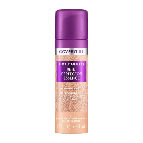 Covergirl Simply Ageless Skin Perfector Essence Foundation, 30 Light-Medium,Tinted Skincare Makeup