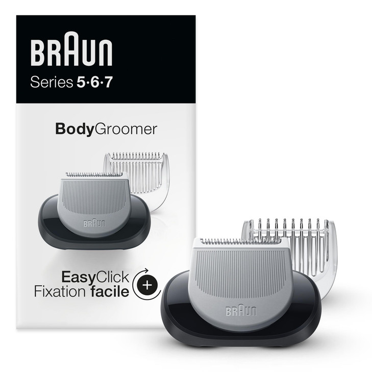 Braun EasyClick Body Groomer Attachment for Series 5, 6 and 7 Electric Razor, Compatible with