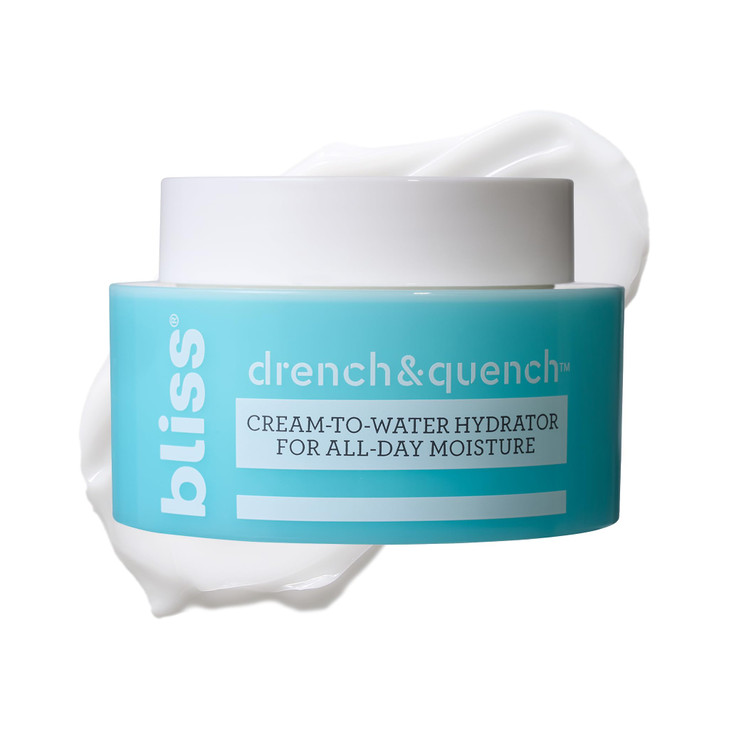 Bliss Drench & Quench Hyaluronic Acid Cream to Water Moisturizer Lightweight Face Cream with 4