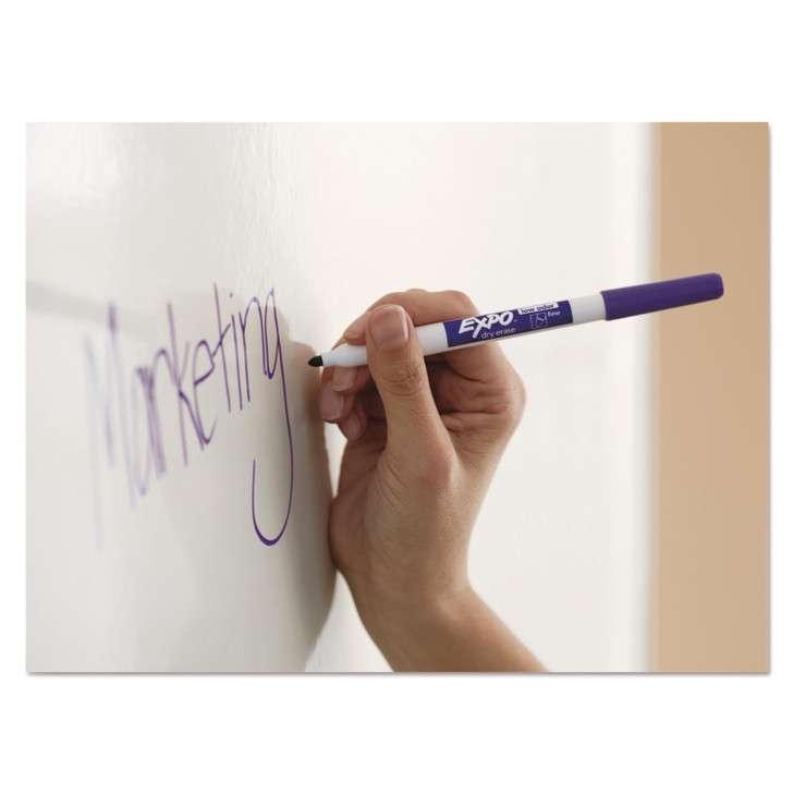 EXPO Dry Erase Markers, Low Odor Ink, Red, Fine Tip, 12 Count - Whiteboard, Calendar, Organization