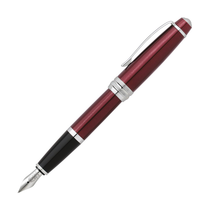 Cross Bailey Red Lacquer Medium With Stainless Steel Nib Self Serve S Fountain Pen