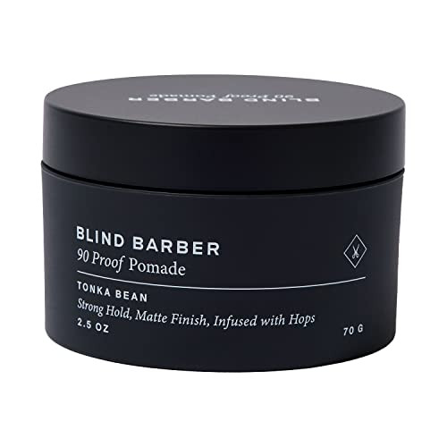Blind Barber 90 Proof Hair Pomade for Men - Strong Hold, Natural Finish - Water-Based, Matte Pomade