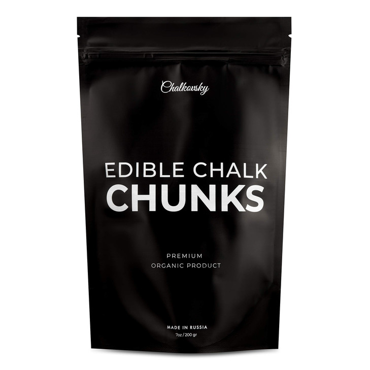 Chalkovsky Edible Chalk -Natural,Crunchy Belgorod Chalk Chunks - Russian Organic Chalk for Bone