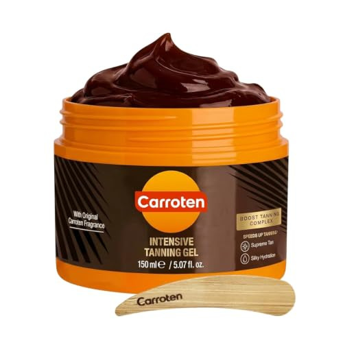 Carroten Intensive Tanning Gel Browning Tan Accelerator Non-Greasy, Water-Resistant with Carrot and