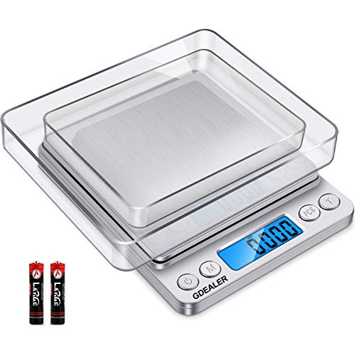 GDEALER Food Scale, 0.001oz/0.01g Precise Digital Kitchen Scale Gram Scales Weight Food Coffee