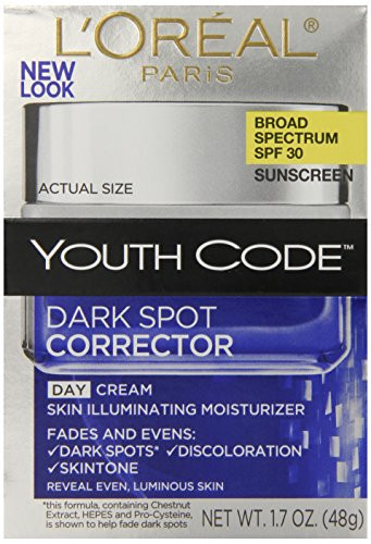 Dark Spot Corrector Face Moisturizer with SPF 30 for Even Skin Tone by LOreal Paris, Youth Code