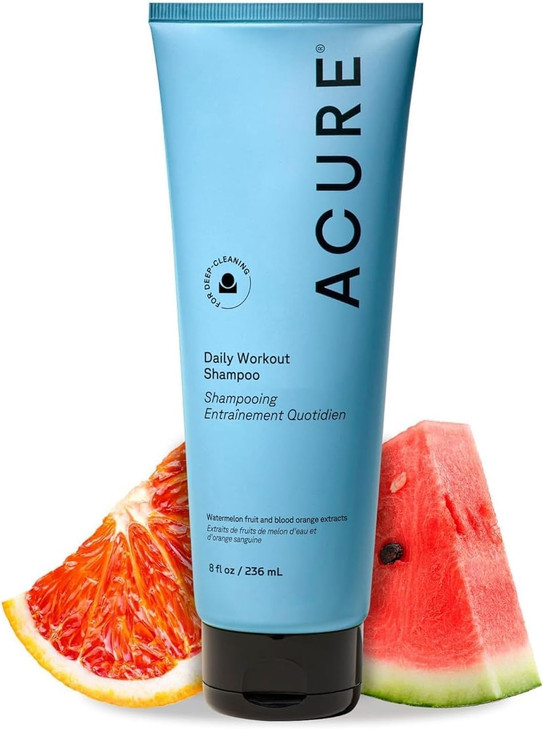 Acure Daily Workout Watermelon Shampoo - Lightweight Hydrating & Clarifying Shampoo for Women & Men