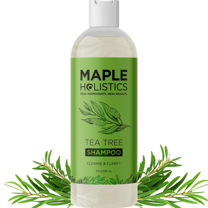 Clarifying Shampoo for Build Up & Oily Hair - Tea Tree Shampoo for Men and Women with Rosemary
