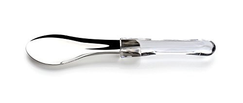 HOME OF GELATO STAINLESS GELATO SPATULA 10 3/8 INCH, CLEAR HANDLE 3PCS CLEAR