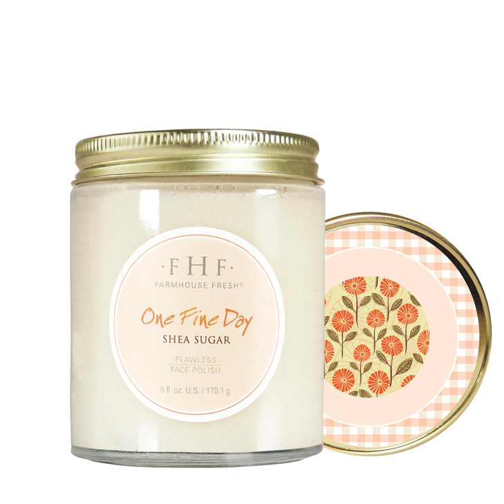 FarmHouse Fresh Face Exfoliator, Sugar Face Scrub, Gentle Exfoliating Face Cleanser with Shea